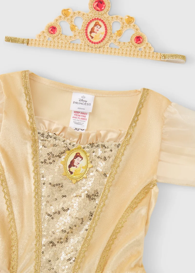 Matalan Disney Girls Gold Belle Costume